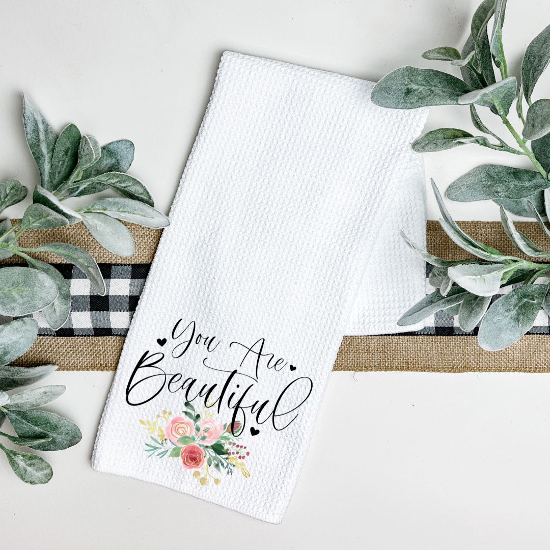 YOU ARE BEAUTIFUL TEA TOWEL Harlow Boutique Official Online Store