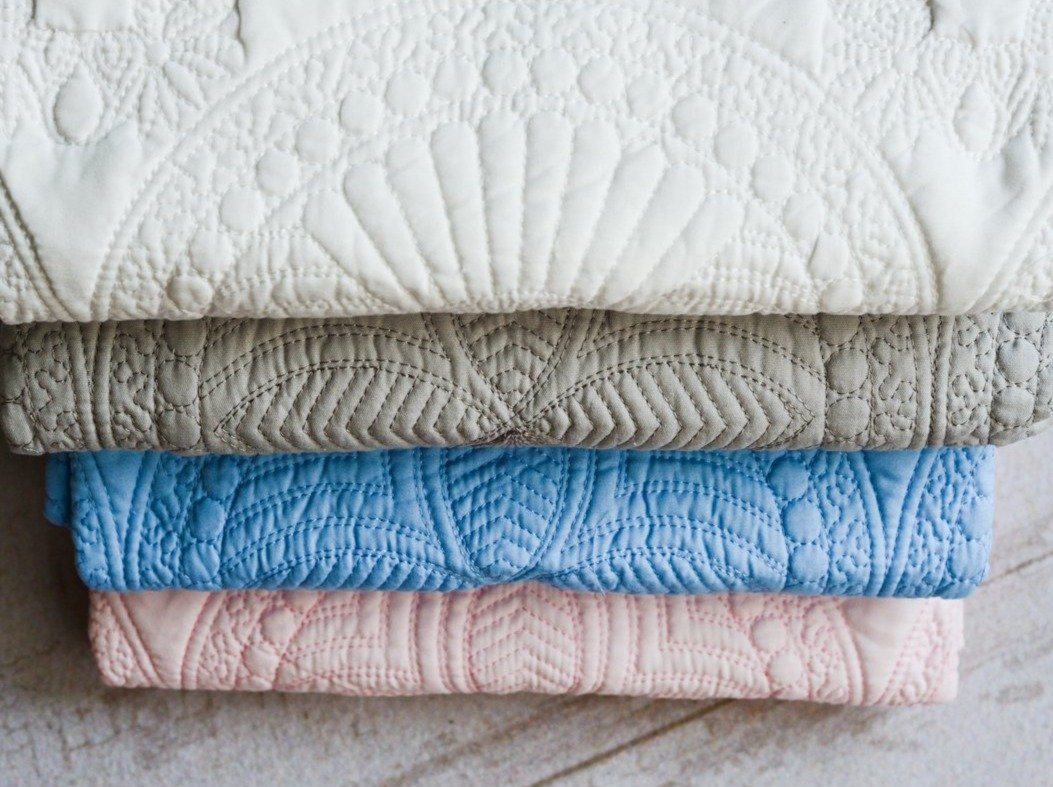 Embroidrered Name Initial Heirloom Quilt Blanket Harlow Baby Boutique