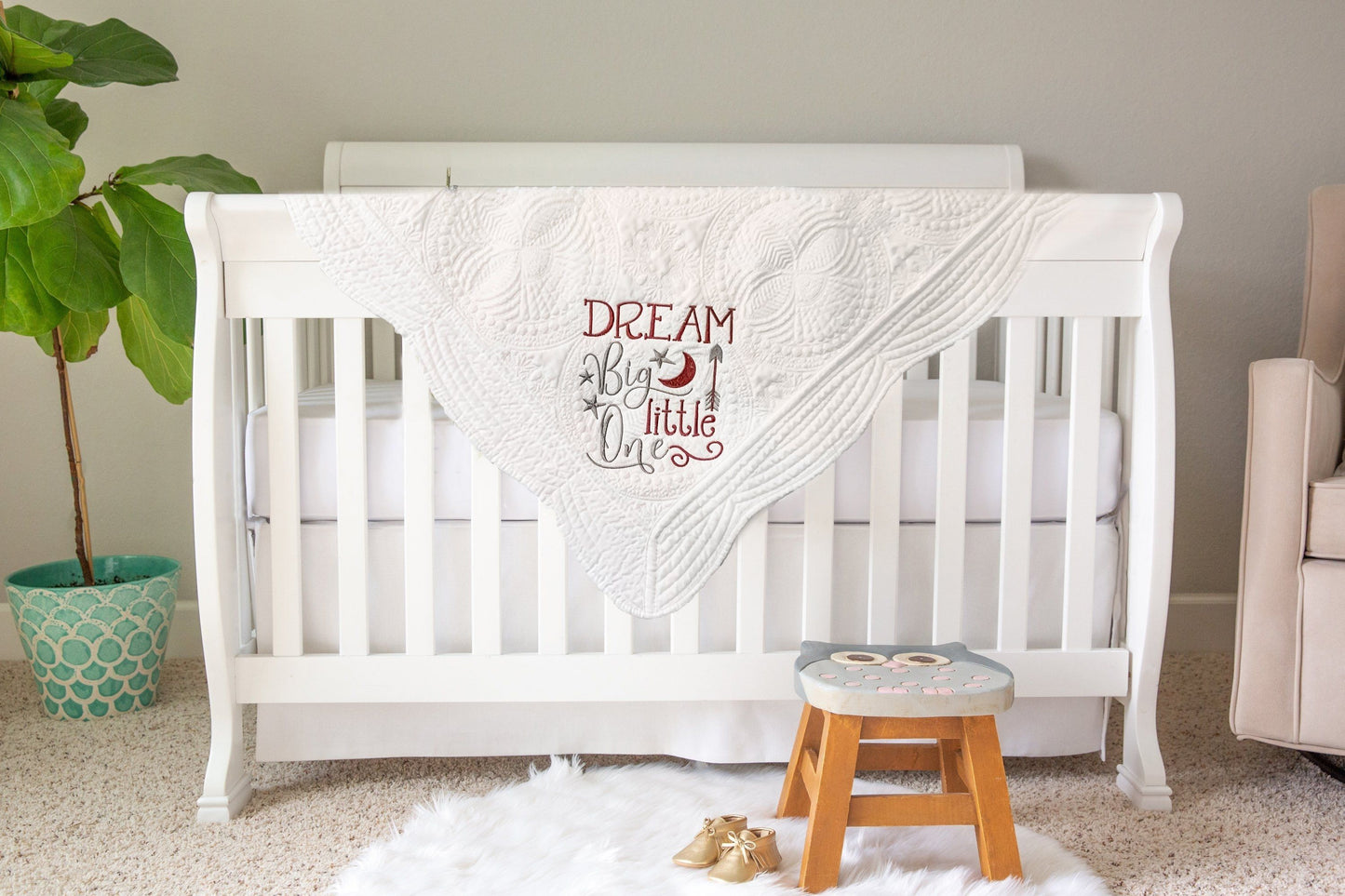 Embroidered Quote Quilt Blanket Harlow Baby Boutique