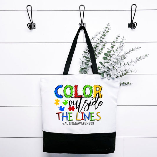 Color Outside The Lines Tote Bag Harlow Boutique Official Online Store 