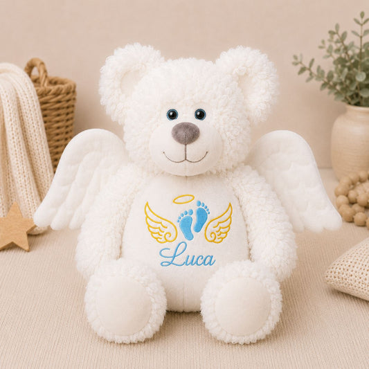 Angel Wings & Name Memorial Stuffed Animals Stuffed Animal Harlow Boutique Official Online Store 