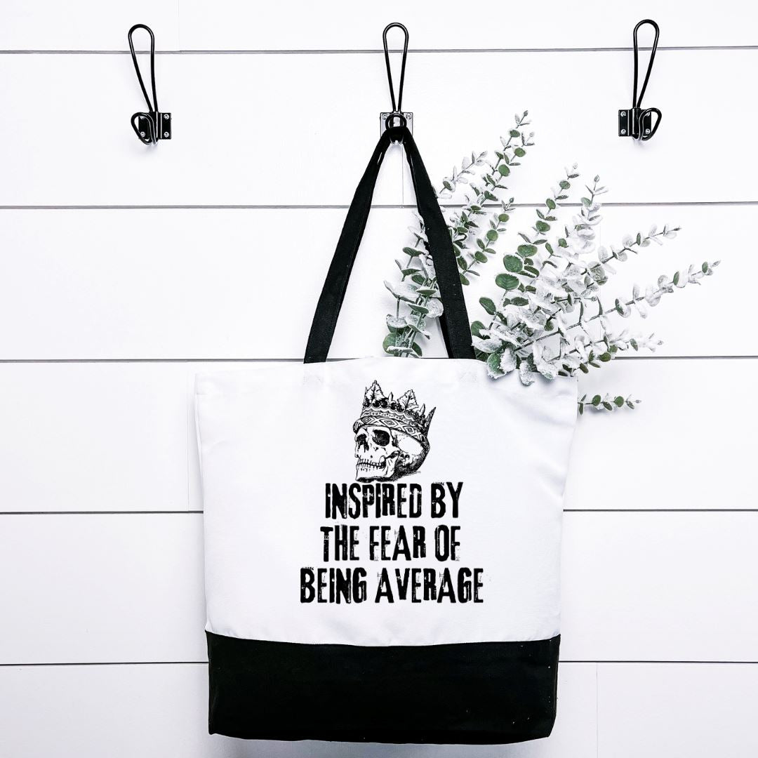 Inspired By The Fear Of Being Average Tote Bag Harlow Boutique Official Online Store 