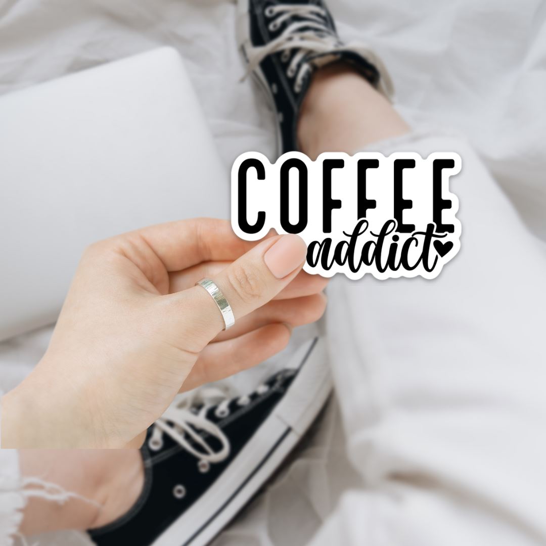 Coffee Addict Sticker Sticker Harlow Boutique Official Online Store 2.8 x 1.6 inches 
