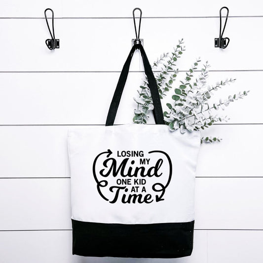 Losing My Mind One Kid At A Time Tote Bag Harlow Boutique Official Online Store 