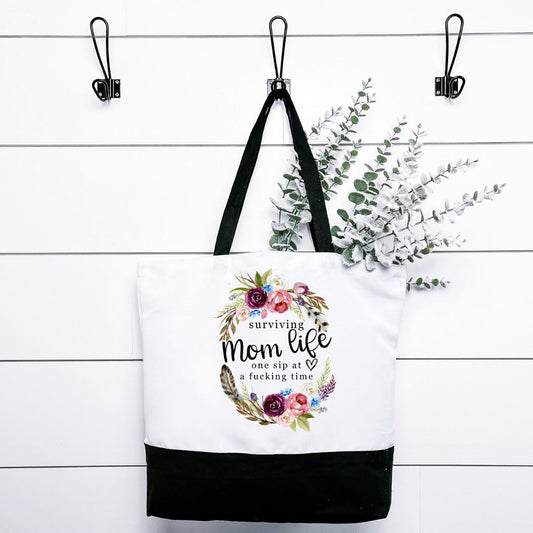 Surviving Mom Life Tote Bag Harlow Boutique Official Online Store 