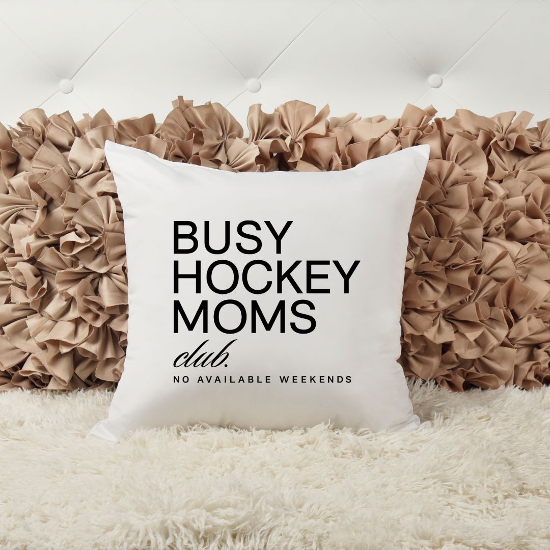 BUSY HOCKEY MOMS CLUB PILLOW Pillow Harlow Boutique Official Online Store 