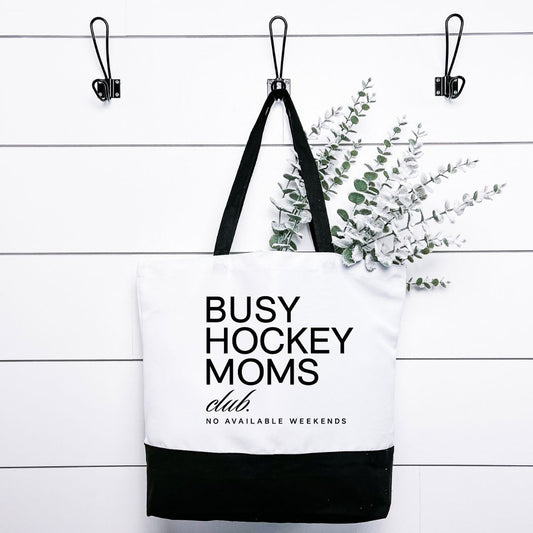 Busy Hockey Moms Club Tote Bag Harlow Boutique Official Online Store 