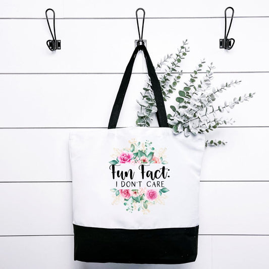 Fun Fact I Dont Care Tote Bag Harlow Boutique Official Online Store 