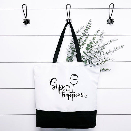 Sip Happens Tote Bag Harlow Boutique Official Online Store 