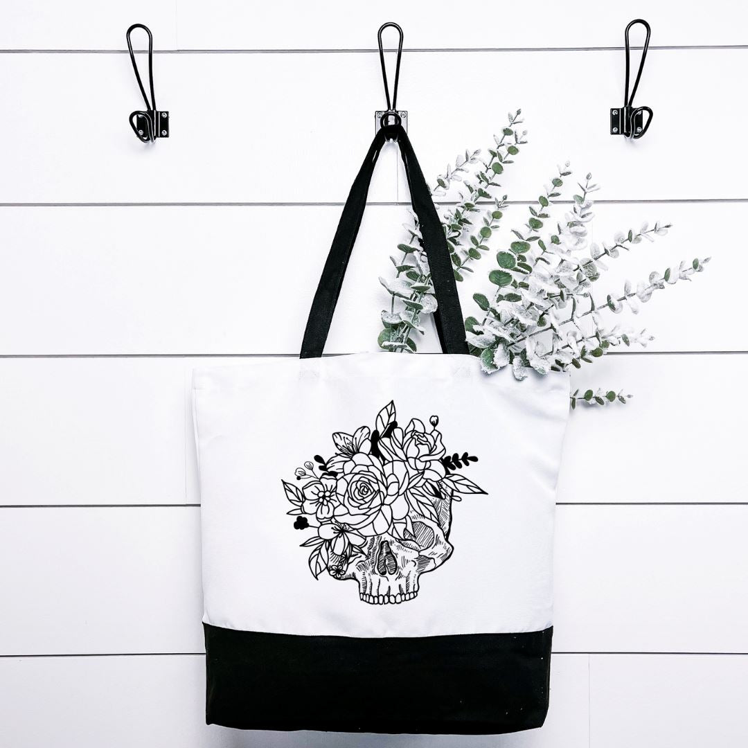 Floral Skull Tote Bag Harlow Boutique Official Online Store 