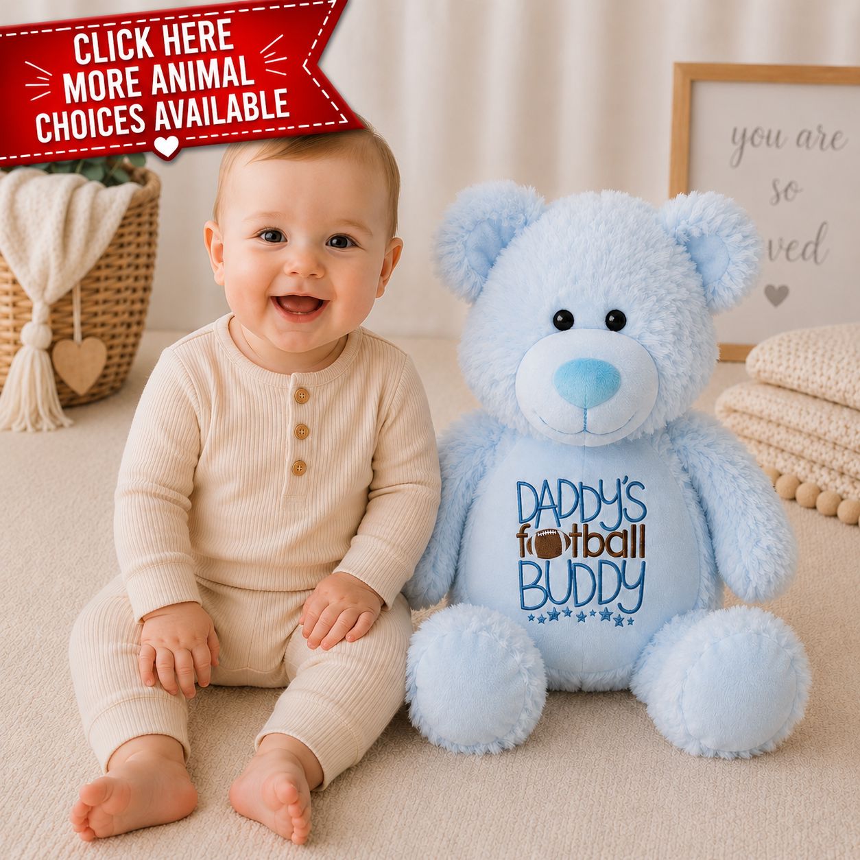 Daddy's Football Buddy Stuffed Animals Stuffed Animal Harlow Boutique Official Online Store 
