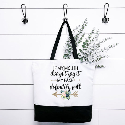 If My Mouth Doesnt Say It Tote Bag Harlow Boutique Official Online Store 