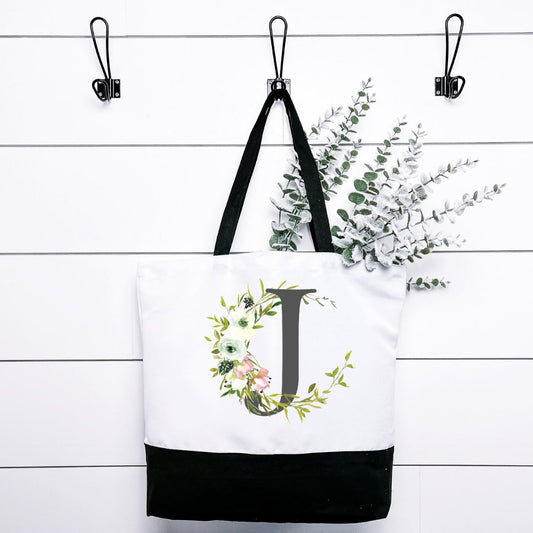 Letter J Tote Bag Harlow Boutique Official Online Store 