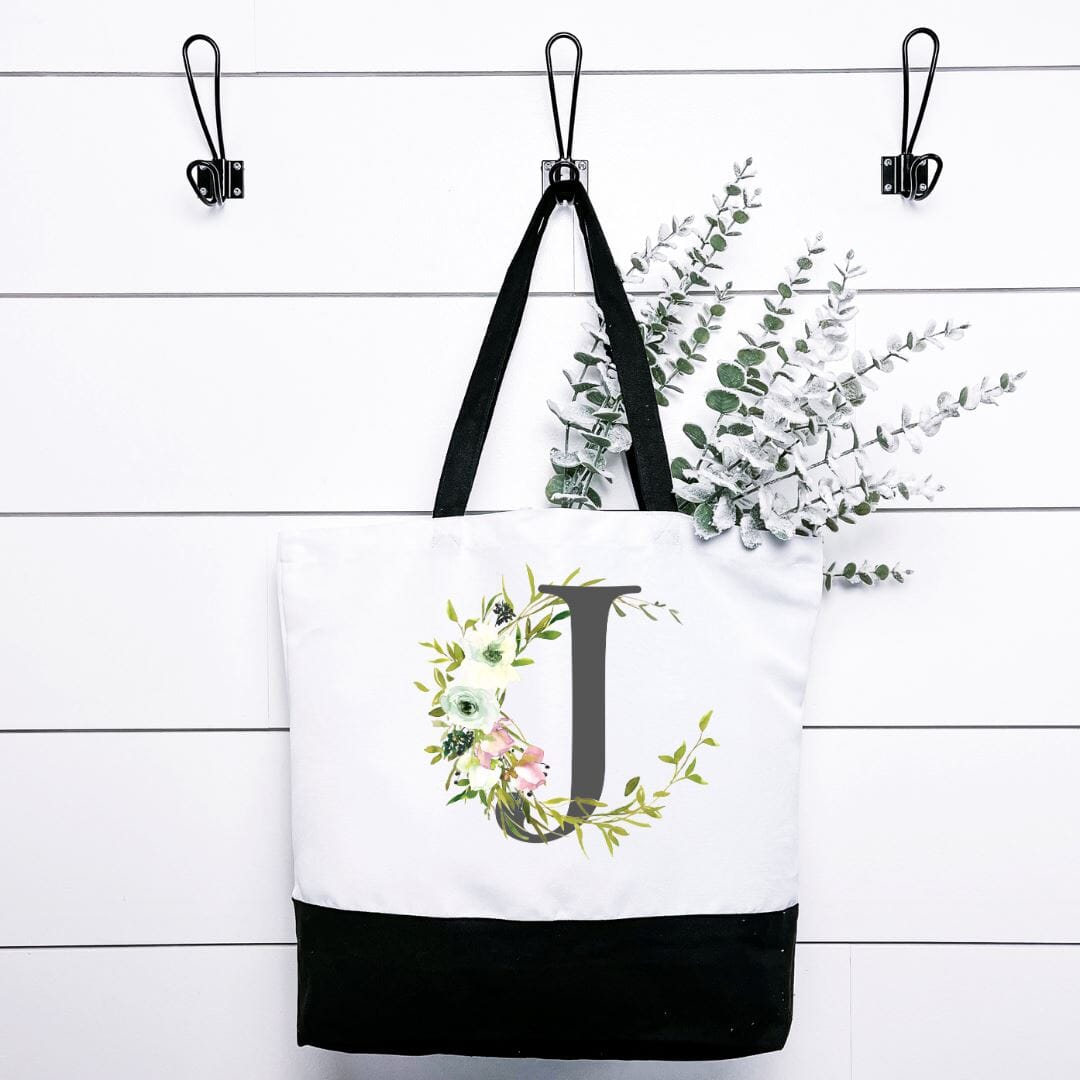 Letter J Tote Bag mws_apo_generated Harlow Boutique Official Online Store 