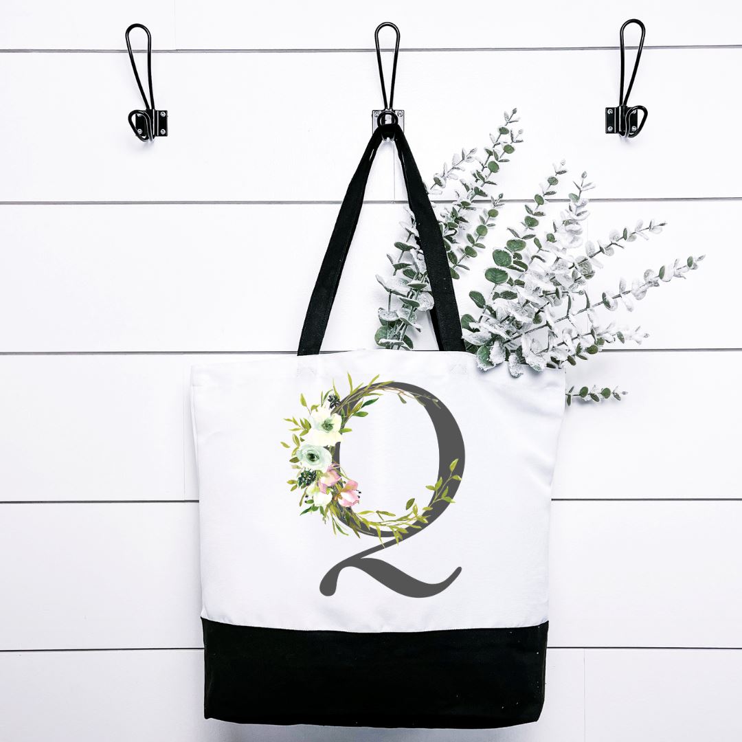 Letter Q Tote Bag Harlow Boutique Official Online Store 