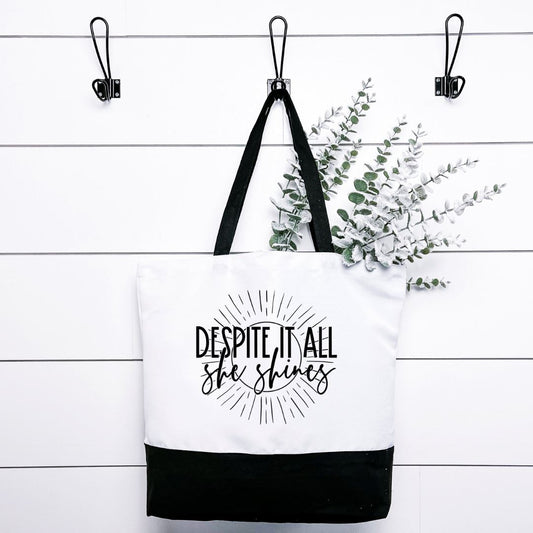 Despite It All She Shines Tote Bag Harlow Boutique Official Online Store 