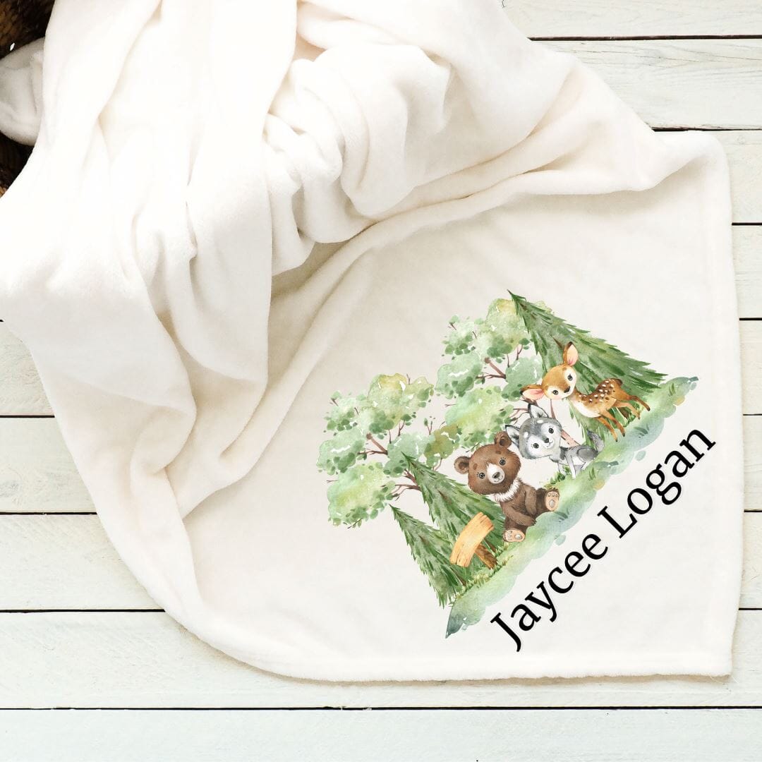 Woodland Animals Baby Blanket mws_apo_generated Harlow Boutique Official Online Store 