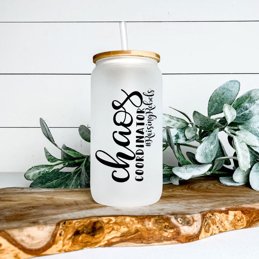 CHAOS COORDINATOR RAISING REBELS FROSTED GLASS JAR TUMBLER Harlow Boutique Official Online Store 