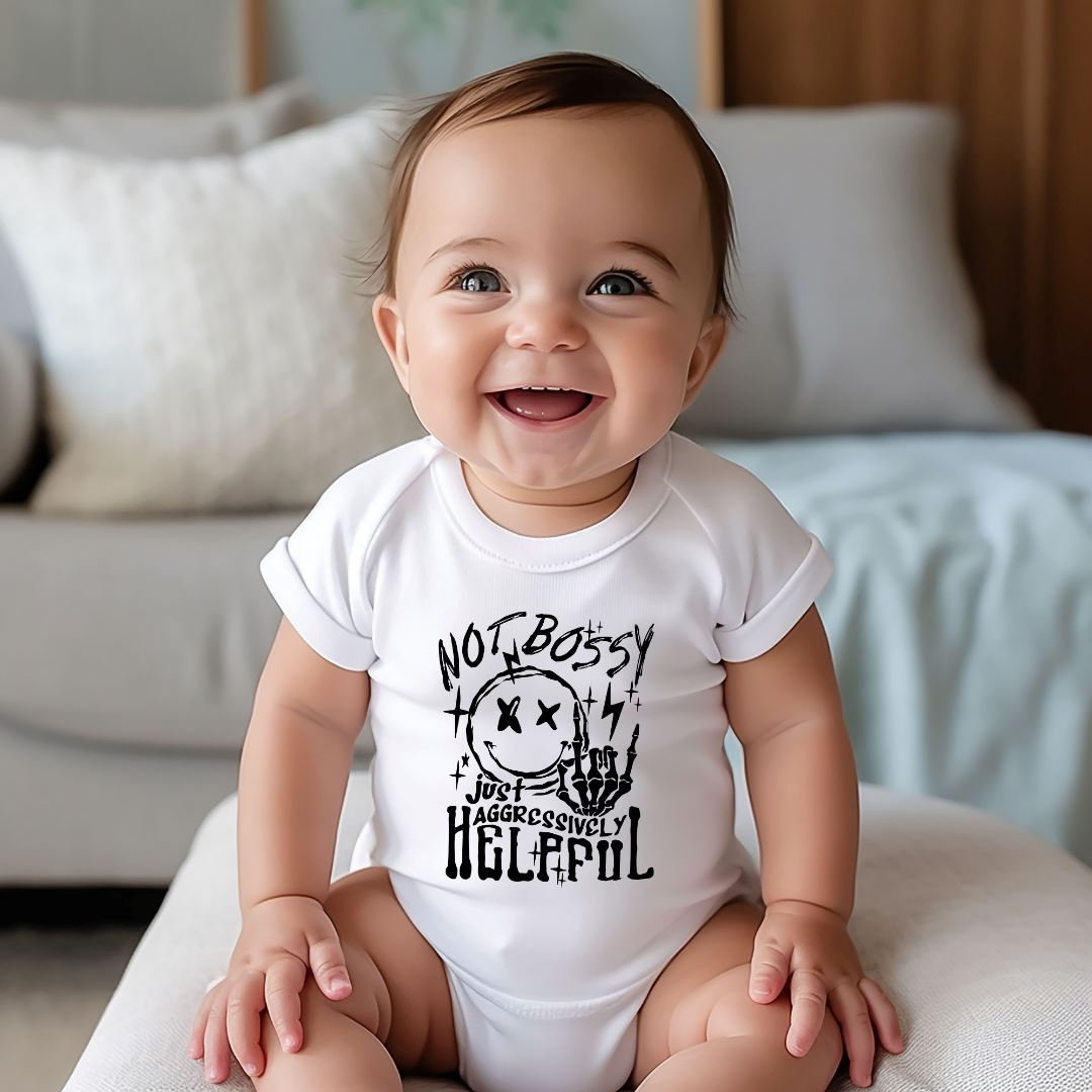 Not Bossy Just Aggressively Helpful Baby Bodysuit Harlow Boutique Official Online Store 