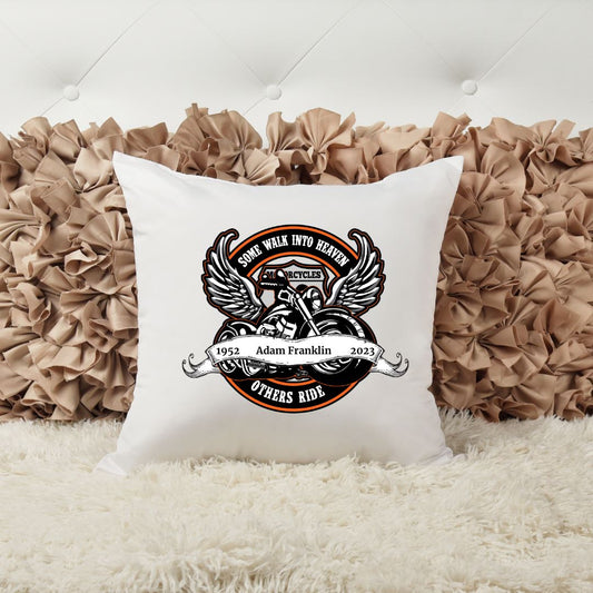 SOME WALK INTO HEAVEN OTHERS RIDE MEMORIAL PILLOW Pillow Harlow Boutique Official Online Store 