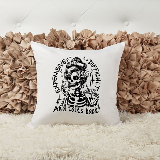 EXPENSIVE DIFFICULT AND TALKS BACK PILLOW Pillow Harlow Boutique Official Online Store 