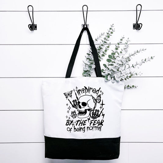 Inspired By The Fear Of Being Normal Tote Bag Harlow Boutique Official Online Store 