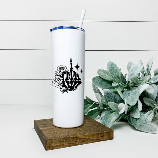 MIDDLE FINGER TALL TUMBLER Tumblers Harlow Boutique Official Online Store 