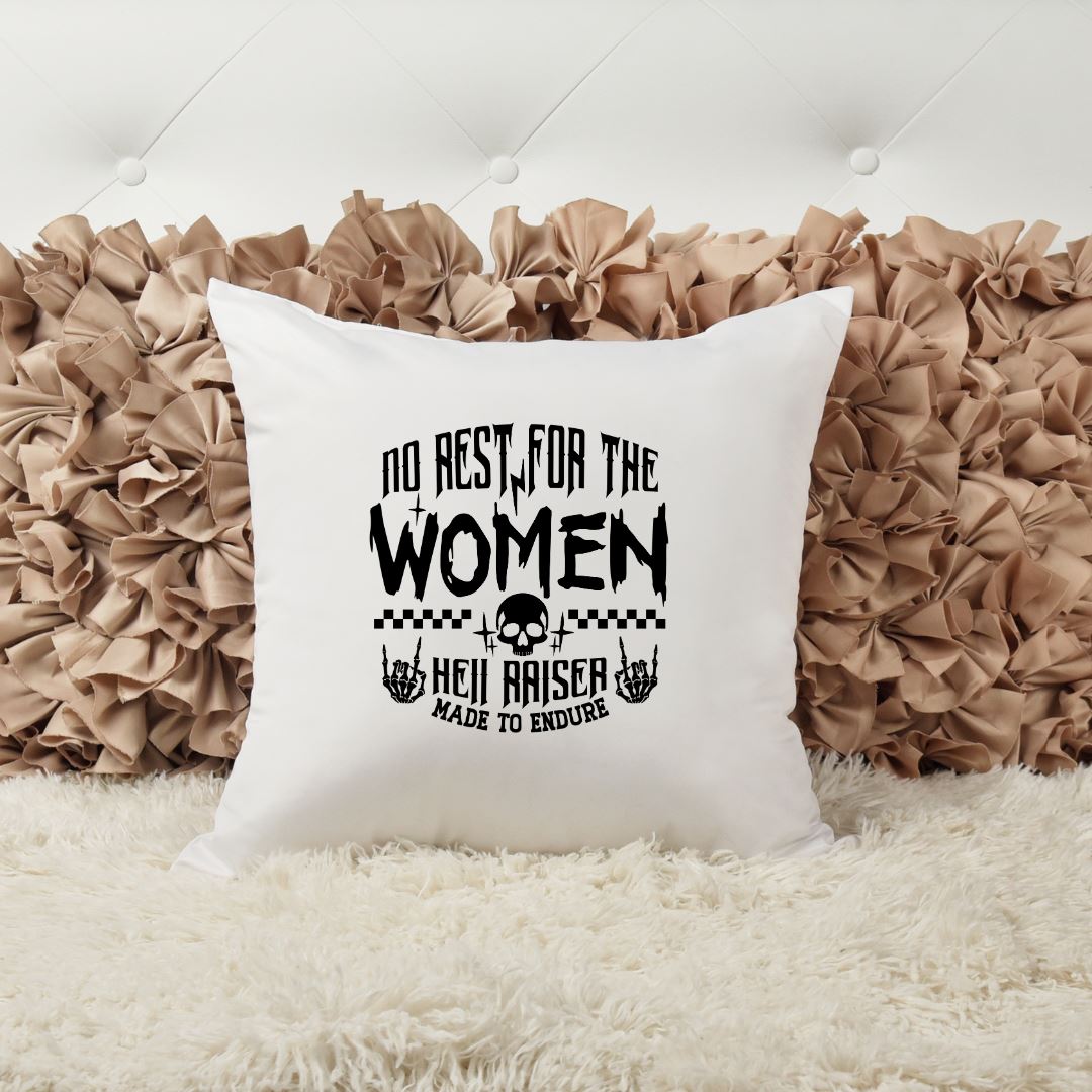 NO REST FOR WOMEN HELL RAISER PILLOW Pillow Harlow Boutique Official Online Store 