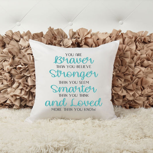 YOU ARE BRAVER PILLOW Pillow Harlow Boutique Official Online Store 