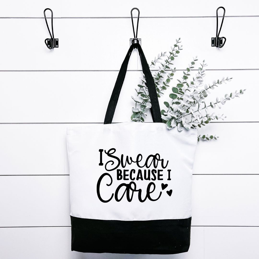 I Swear Because I Care Tote Bag Harlow Boutique Official Online Store 