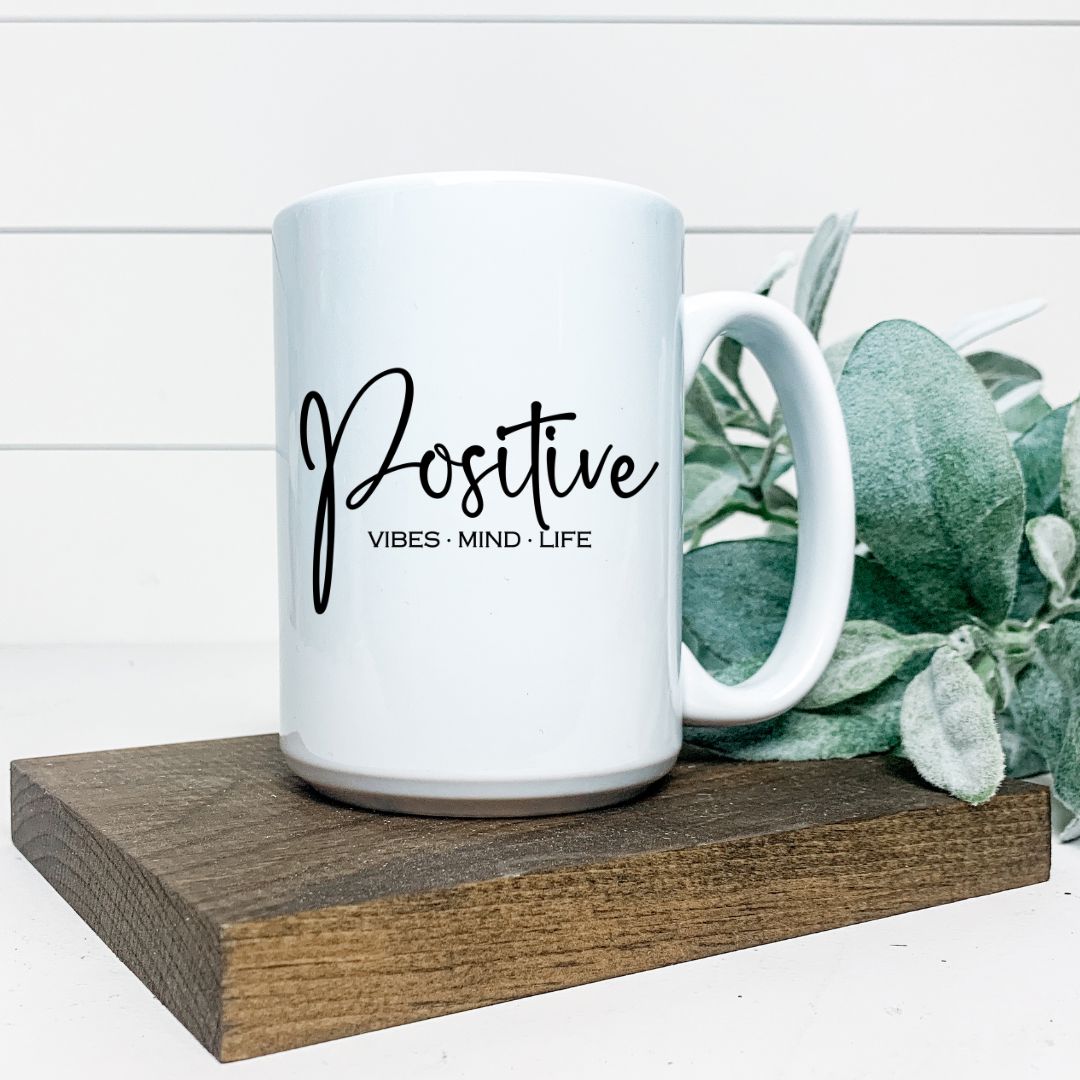 POSITIVE VIBES MIND LIFE MUG Harlow Boutique Official Online Store 