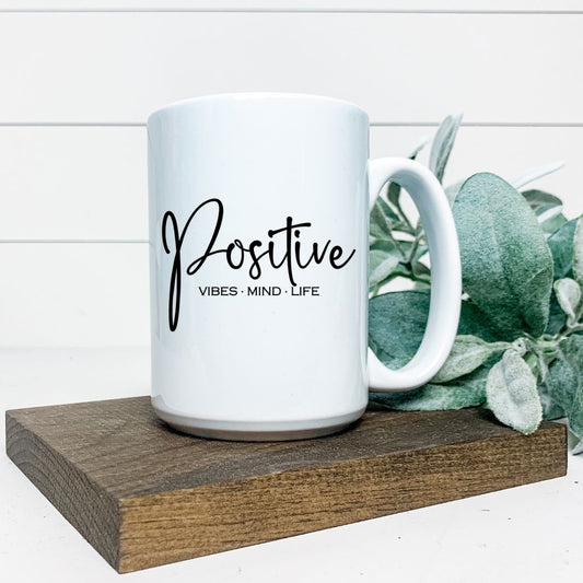 POSITIVE VIBES MIND LIFE MUG Harlow Boutique Official Online Store 