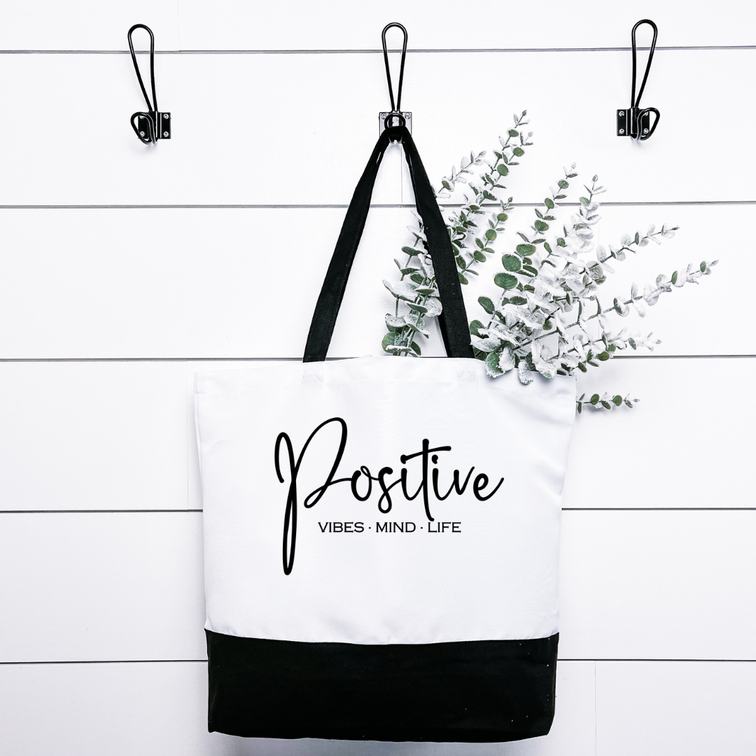 Positive Vibes Mind Life Tote Bag