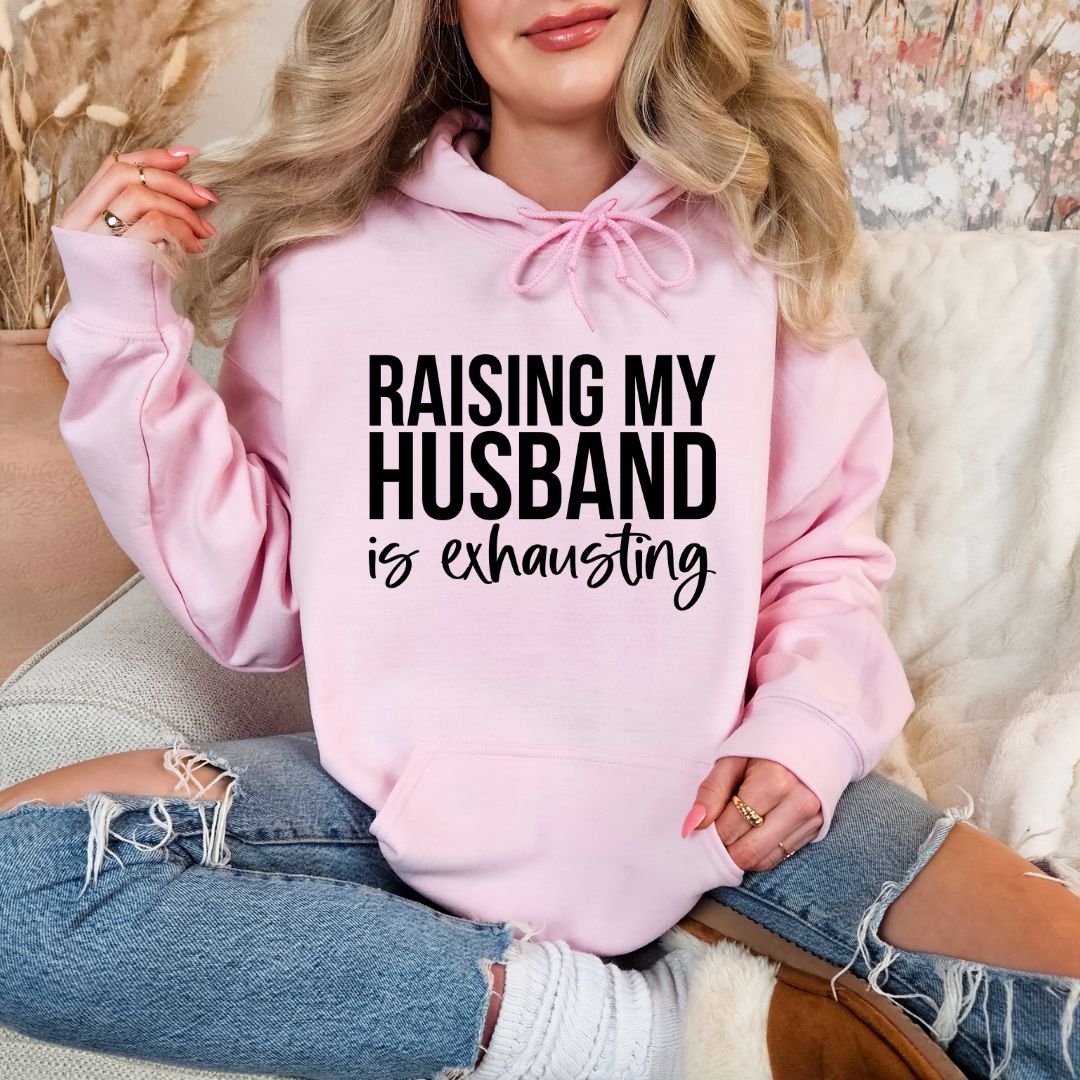 Raising My Husband Is Exhausting Shirts Harlow Boutique Official Online Store 
