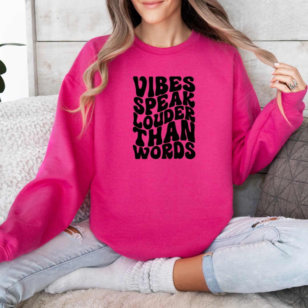 Vibes Speak Louder Than Words Shirts Harlow Boutique Official Online Store 