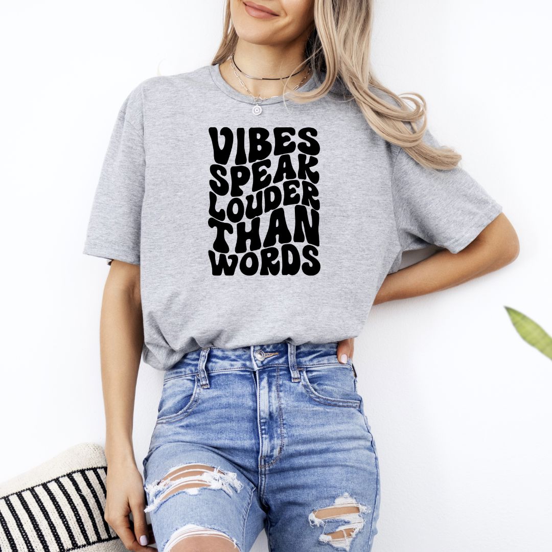 Vibes Speak Louder Than Words Shirts Harlow Boutique Official Online Store 