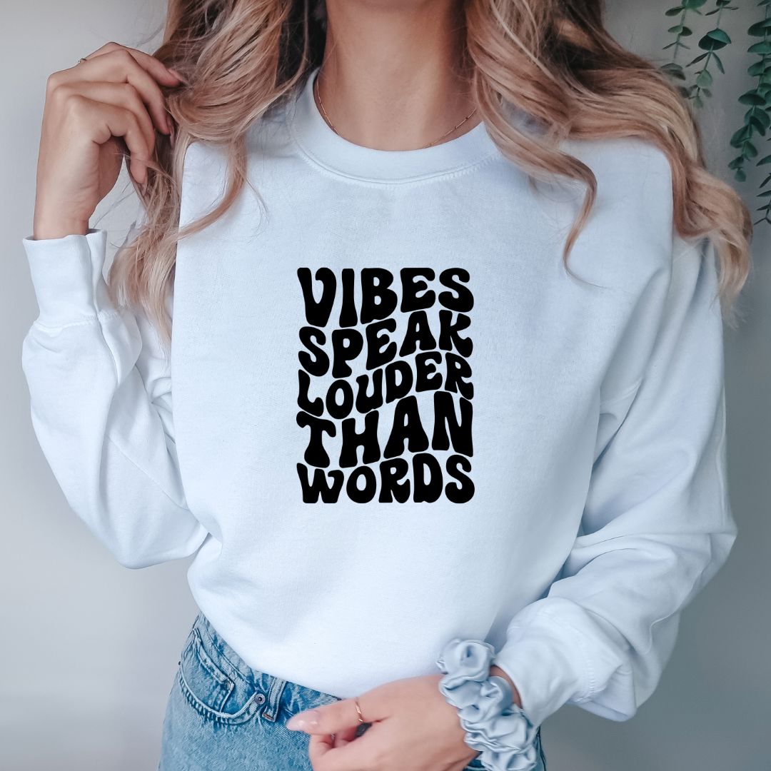 Vibes Speak Louder Than Words Shirts Harlow Boutique Official Online Store 