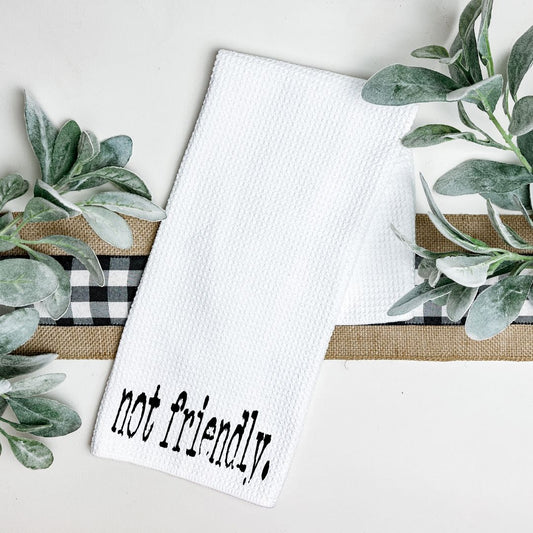 NOT FRIENDLY TEA TOWEL Tea Towel Harlow Boutique Official Online Store 