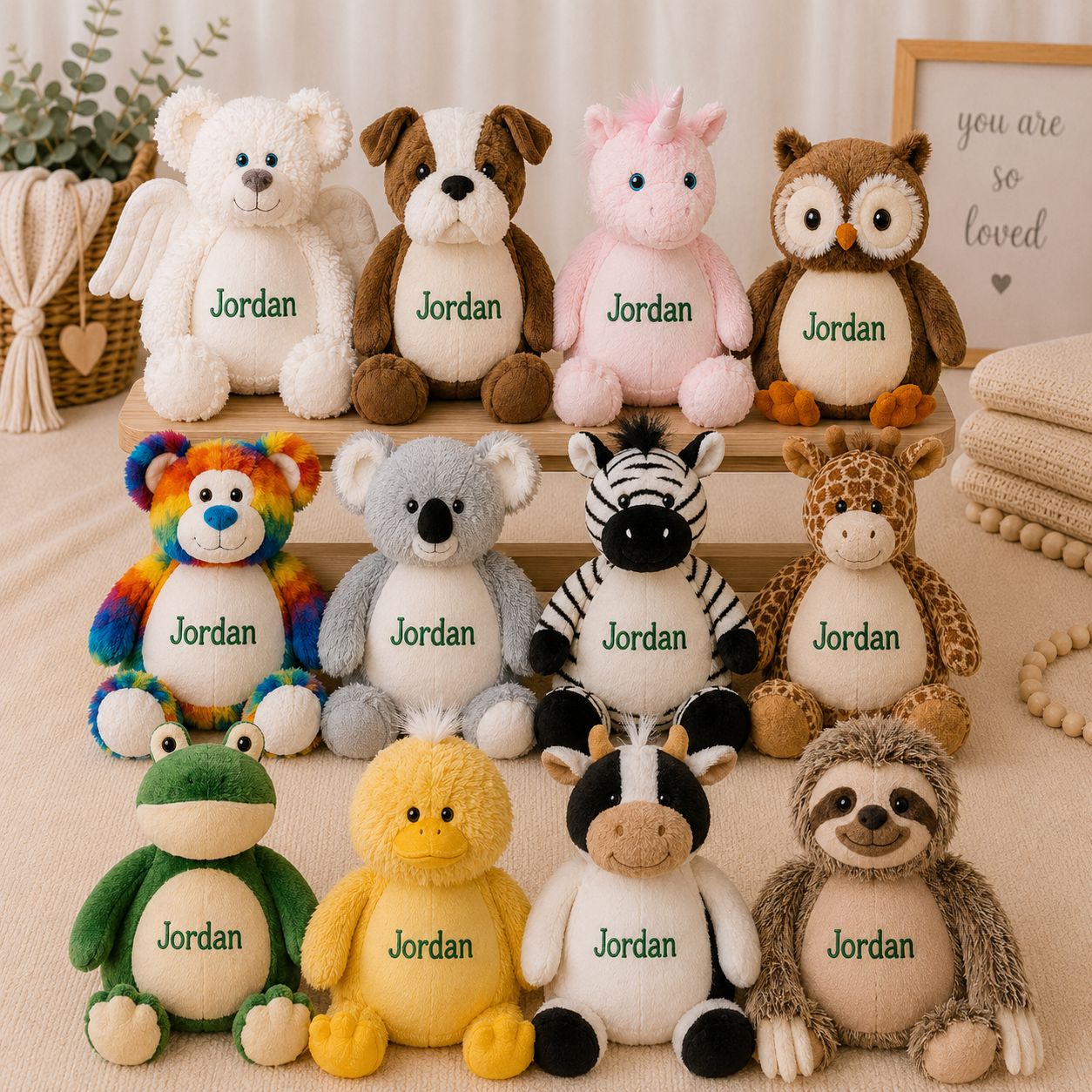 Name Embroidered Stuffed Animal Stuffed Animal Harlow Boutique Official Online Store 