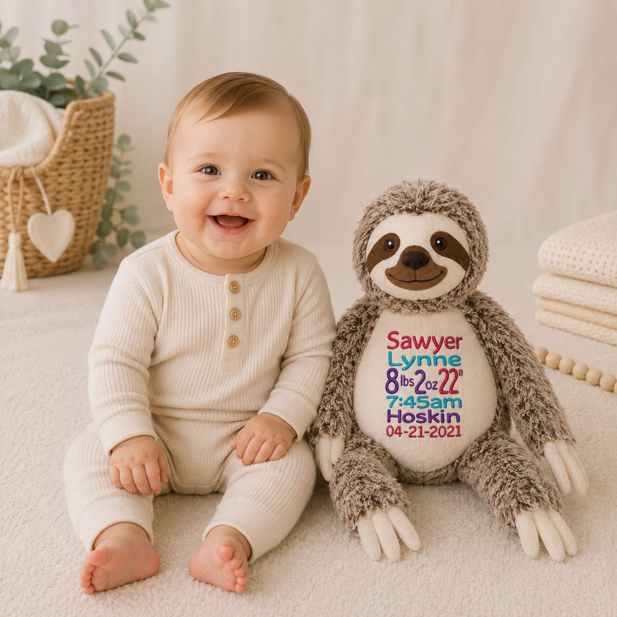 Silvano Sloth Stuffed Animal Stuffed Animal Harlow Boutique Official Online Store 