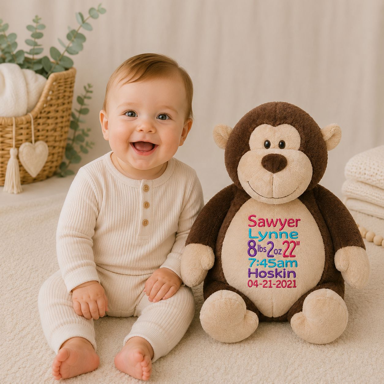 Monty Monkey Stuffed Animal Stuffed Animal Harlow Boutique Official Online Store 