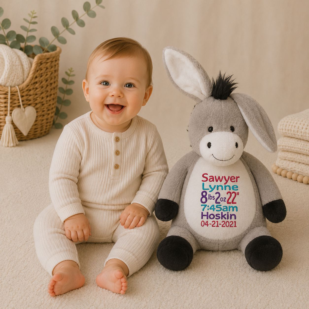 Duncan Donkey Stuffed Animal Stuffed Animal Harlow Boutique Official Online Store 