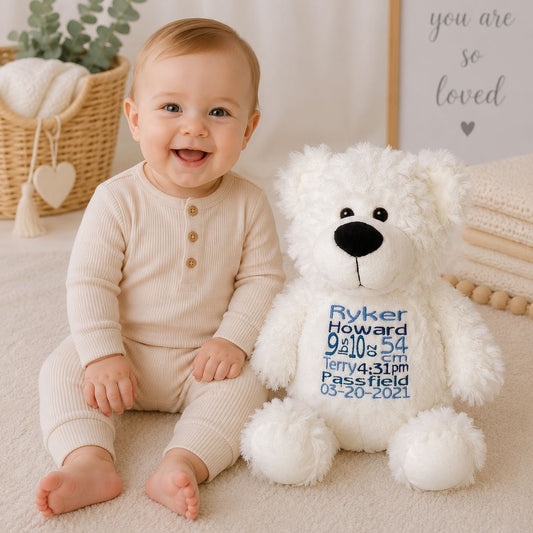 White Bear Stuffed Animal Stuffed Animal Harlow Baby Boutique Official Website 