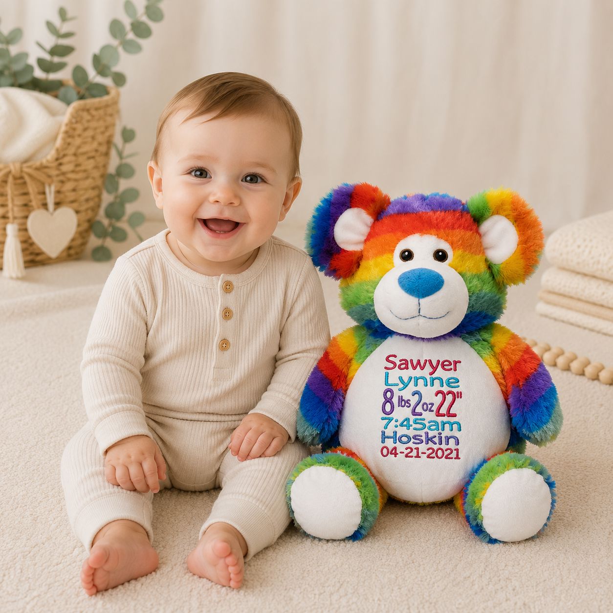 Rainbow Bear Stuffed Animal Stuffed Animal Harlow Boutique Official Online Store 