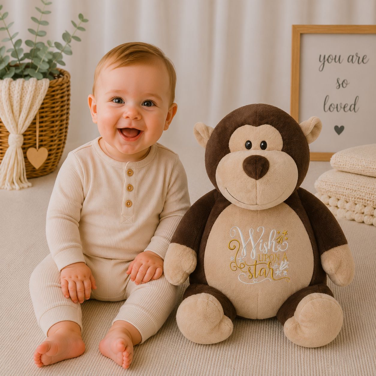 Monty Monkey Stuffed Animal Stuffed Animal Harlow Boutique Official Online Store 