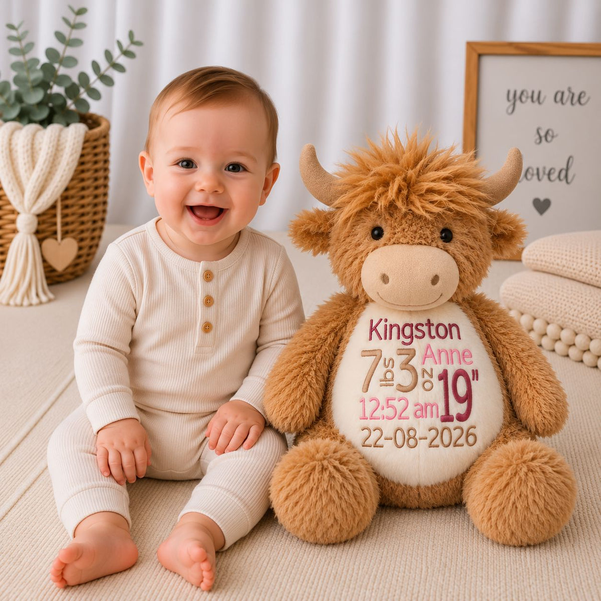 Haleigh Highland Cow Buddy Stuffed Animal Stuffed Animal Harlow Boutique Official Online Store 