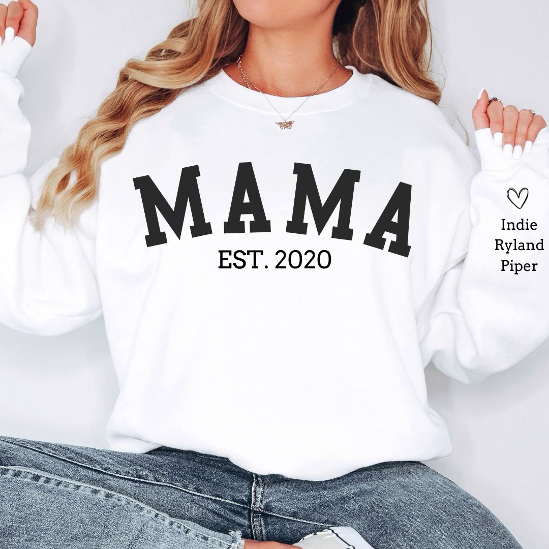 Personalized MAMA Crewneck Sweater Harlow Boutique Official Online Store 