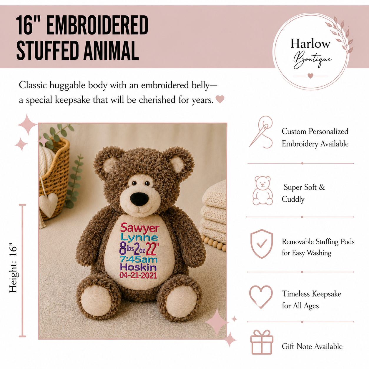 White Angel Bear Stuffed Animal
