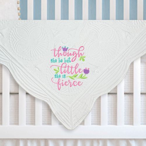 Though She Is Little She Is Fierce Quilt Heirloom Quilt Harlow Boutique Official Online Store 