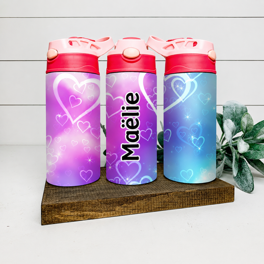WATERCOLOR HEARTS TUMBLER